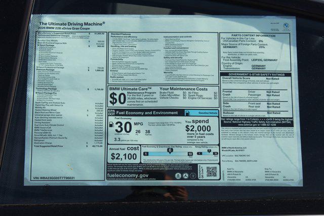 new 2026 BMW 228 Gran Coupe car, priced at $48,775