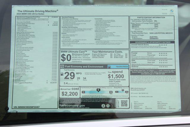 new 2025 BMW 330 car, priced at $52,225