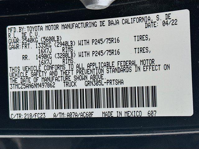 used 2022 Toyota Tacoma car, priced at $31,897