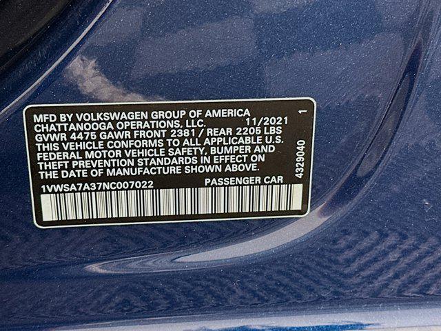 used 2022 Volkswagen Passat car, priced at $16,689