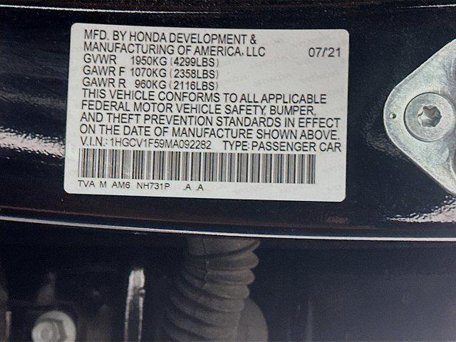 used 2021 Honda Accord car, priced at $23,996