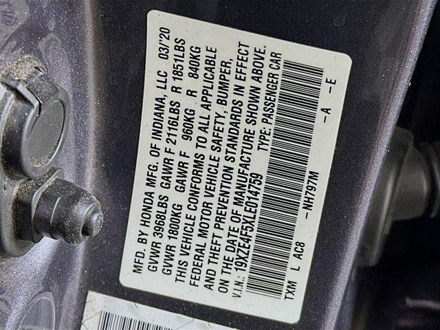 used 2020 Honda Insight car, priced at $17,297