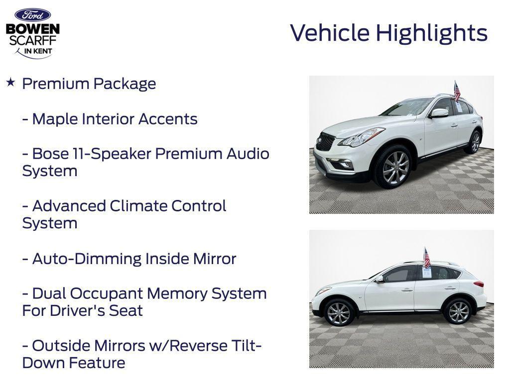 used 2016 INFINITI QX50 car, priced at $10,897