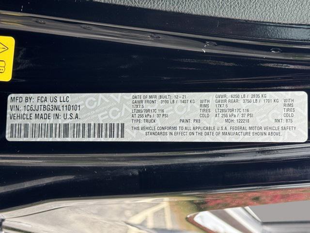 used 2022 Jeep Gladiator car, priced at $33,679