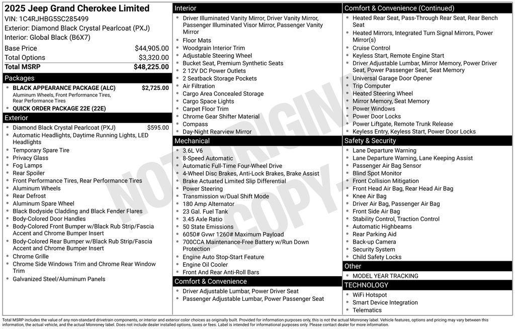 used 2025 Jeep Grand Cherokee car, priced at $40,920