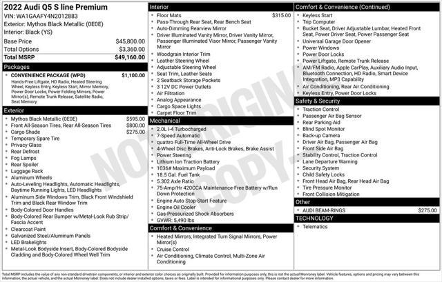 used 2022 Audi Q5 car, priced at $32,971