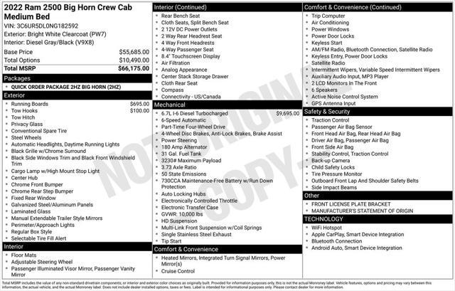 used 2022 Ram 2500 car, priced at $40,935
