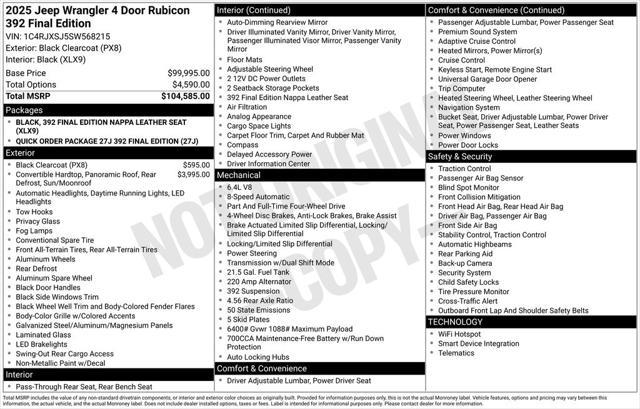 new 2025 Jeep Wrangler car, priced at $106,580