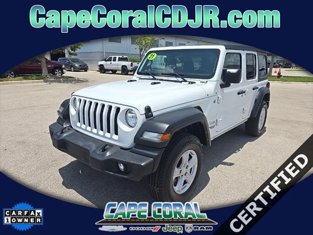 used 2021 Jeep Wrangler Unlimited car, priced at $28,557