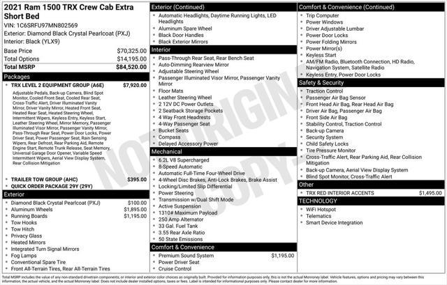 used 2021 Ram 1500 car, priced at $70,491