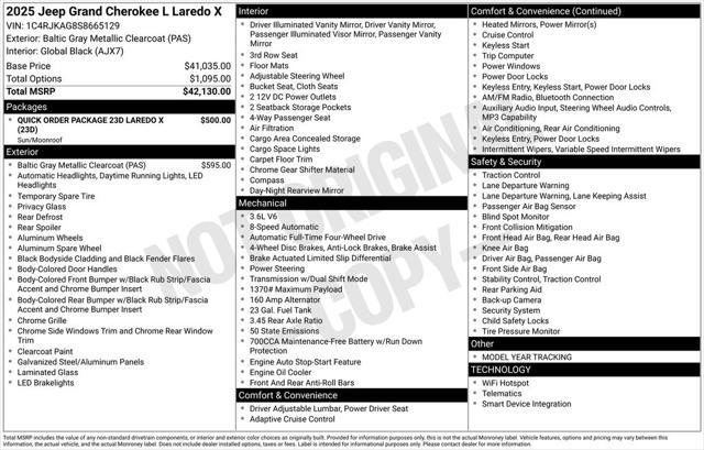 new 2025 Jeep Grand Cherokee L car, priced at $39,489