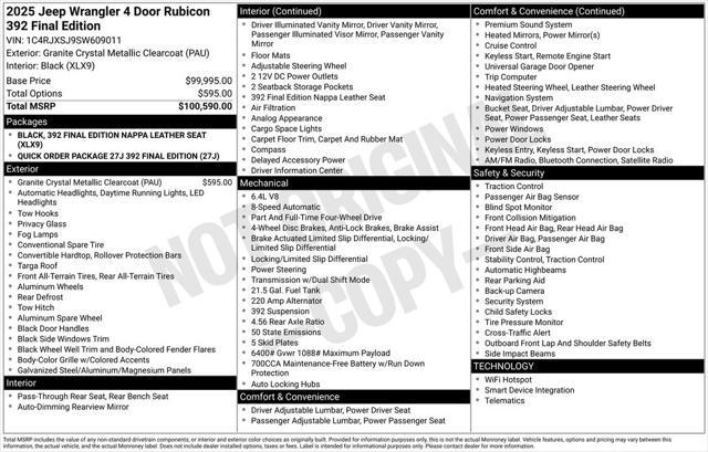 new 2025 Jeep Wrangler car, priced at $97,995