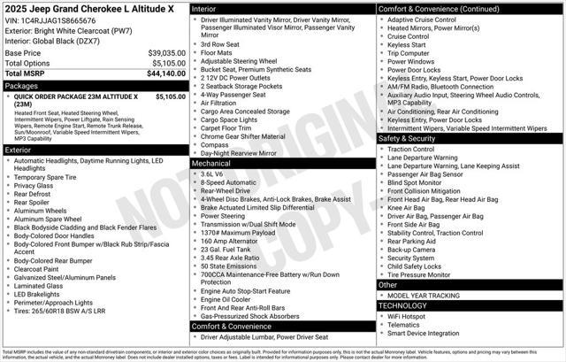 new 2025 Jeep Grand Cherokee L car, priced at $38,995