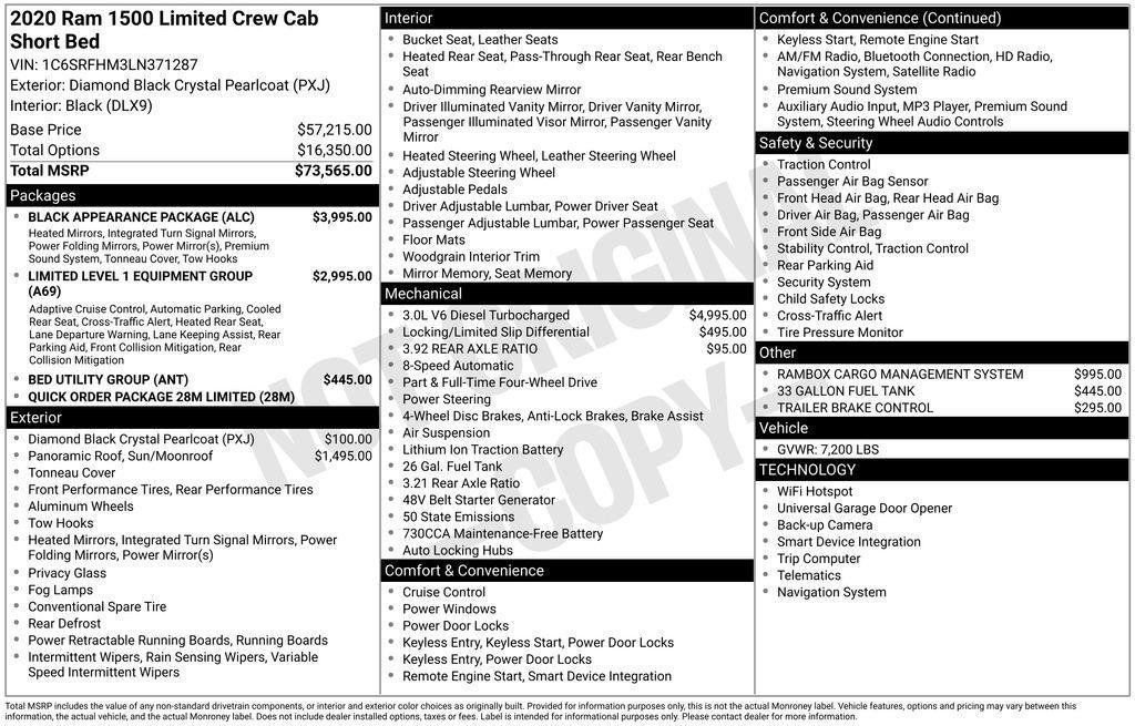 used 2020 Ram 1500 car, priced at $32,520