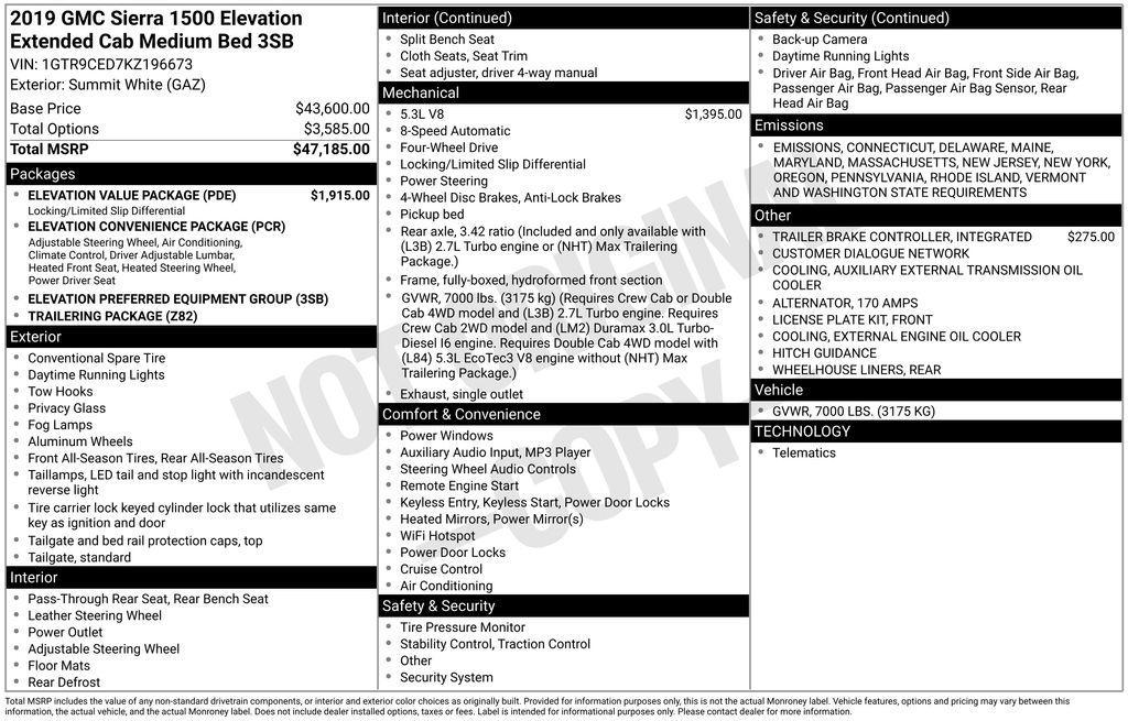 used 2019 GMC Sierra 1500 car, priced at $29,185