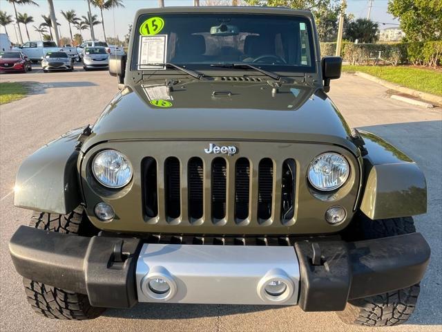 used 2015 Jeep Wrangler Unlimited car, priced at $21,497