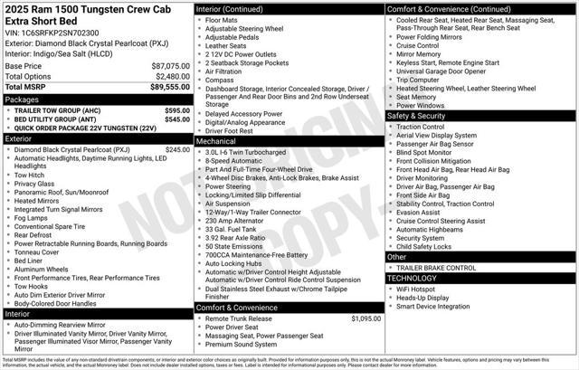 new 2025 Ram 1500 car, priced at $79,681