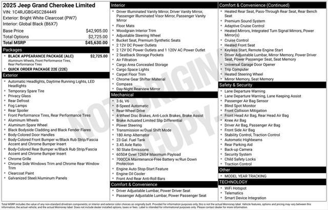 new 2025 Jeep Grand Cherokee car, priced at $38,495