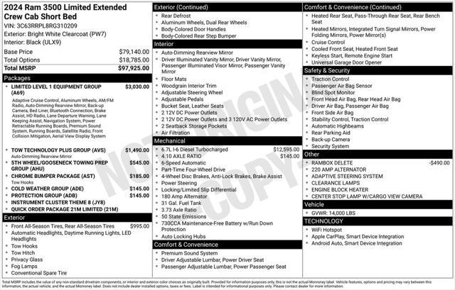 used 2024 Ram 3500 car, priced at $88,556