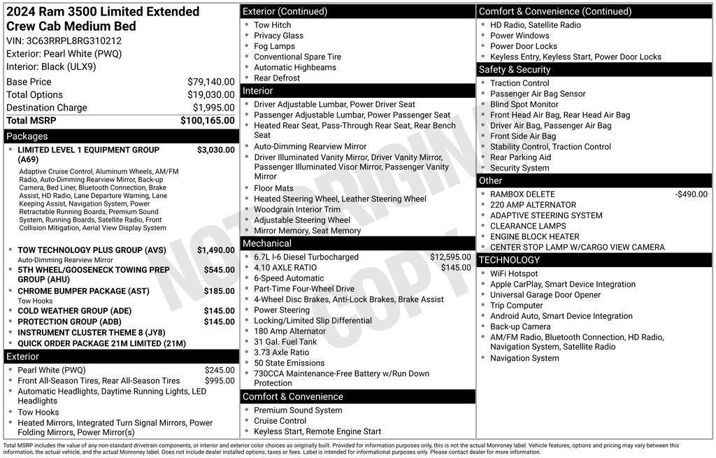 used 2024 Ram 3500 car, priced at $81,490