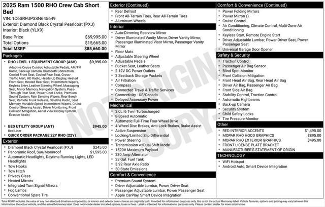used 2025 Ram 1500 car, priced at $78,995
