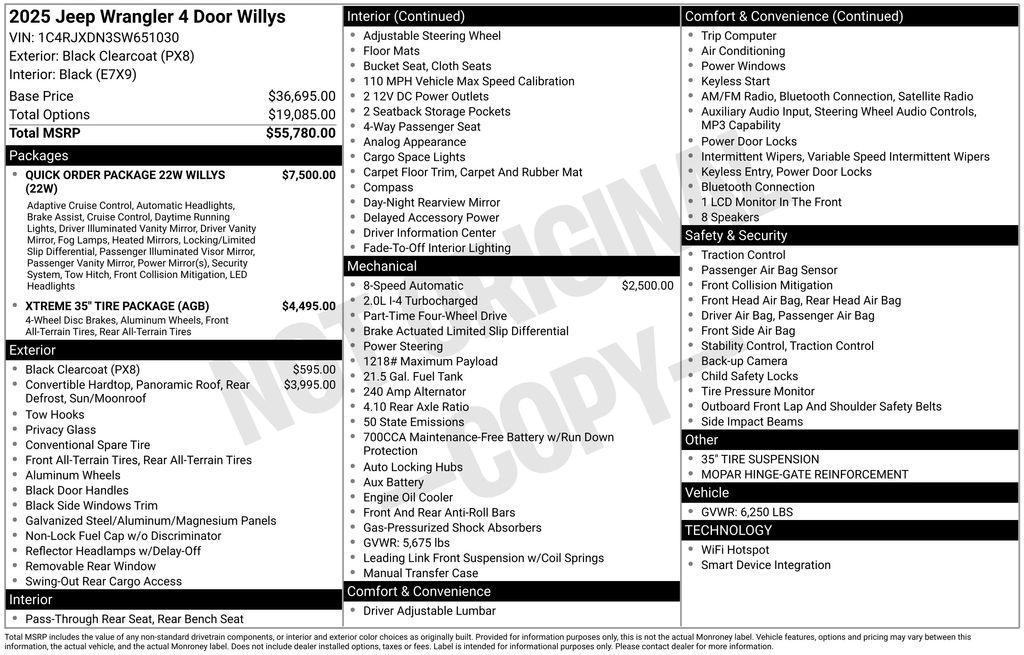 new 2025 Jeep Wrangler car, priced at $53,775