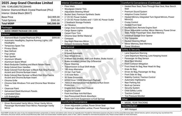 new 2025 Jeep Grand Cherokee car, priced at $33,995