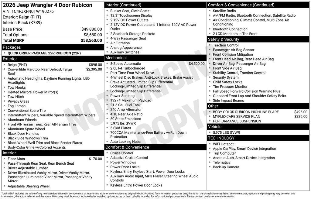 new 2026 Jeep Wrangler car, priced at $56,055