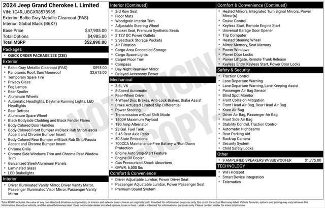 used 2024 Jeep Grand Cherokee L car, priced at $40,987