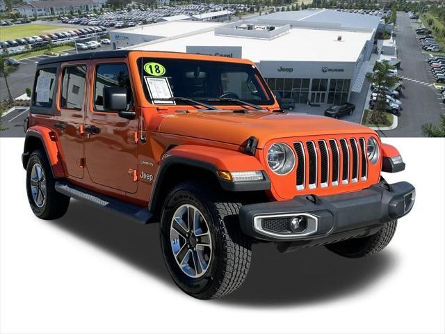 used 2018 Jeep Wrangler Unlimited car, priced at $28,971