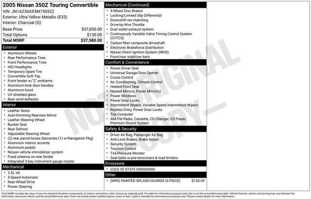 used 2005 Nissan 350Z car, priced at $13,915