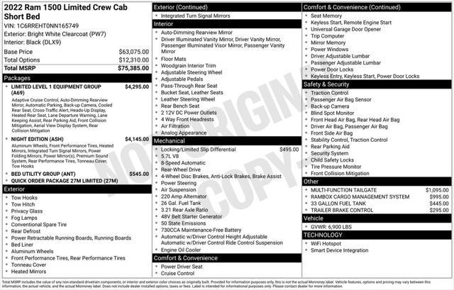 used 2022 Ram 1500 car, priced at $32,915