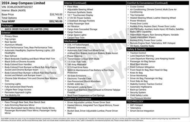 used 2024 Jeep Compass car, priced at $26,689