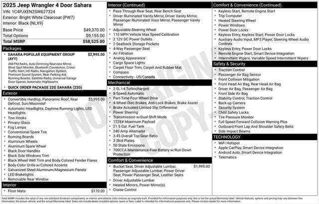 new 2025 Jeep Wrangler car, priced at $51,413