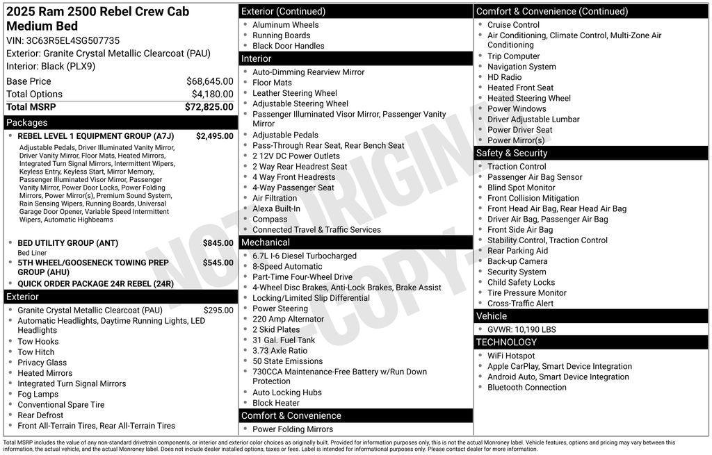 used 2025 Ram 2500 car, priced at $79,944