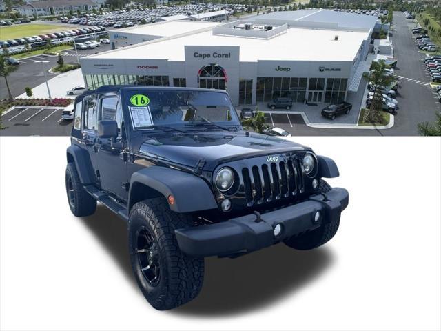 used 2016 Jeep Wrangler Unlimited car, priced at $18,497