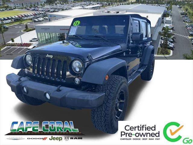 used 2016 Jeep Wrangler Unlimited car, priced at $19,987