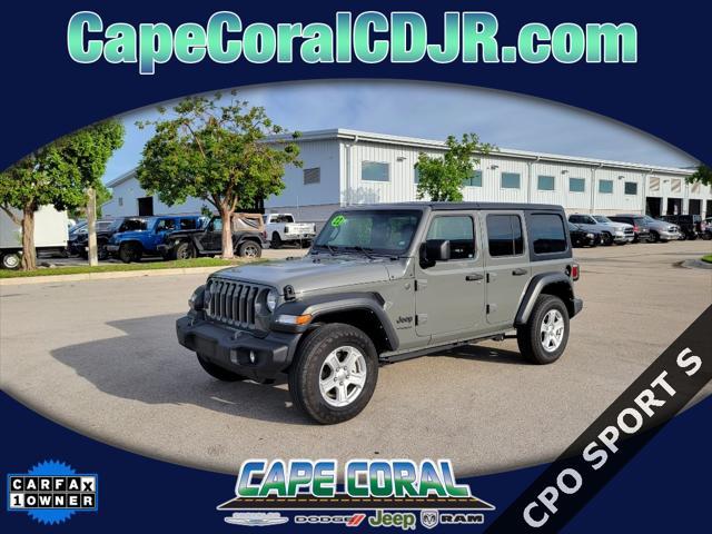 used 2022 Jeep Wrangler Unlimited car, priced at $34,626