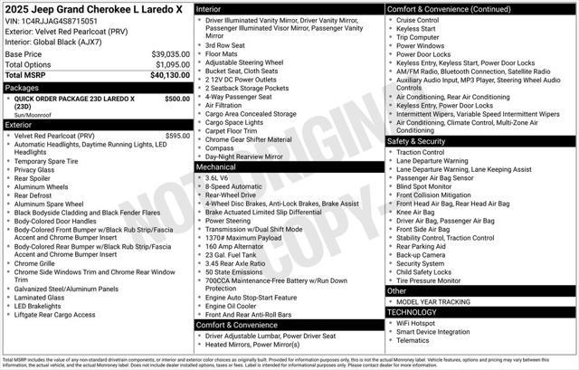 new 2025 Jeep Grand Cherokee L car, priced at $36,817