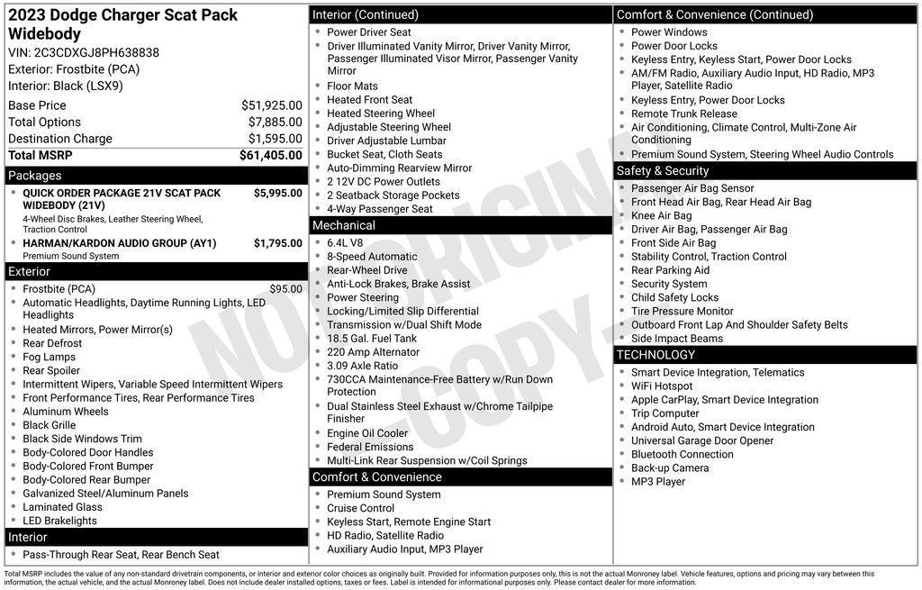 used 2023 Dodge Charger car, priced at $55,450