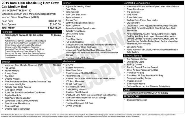 used 2019 Ram 1500 car, priced at $21,415