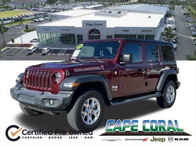 used 2021 Jeep Wrangler Unlimited car, priced at $26,805