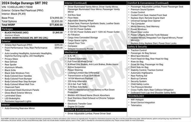 used 2024 Dodge Durango car, priced at $67,910