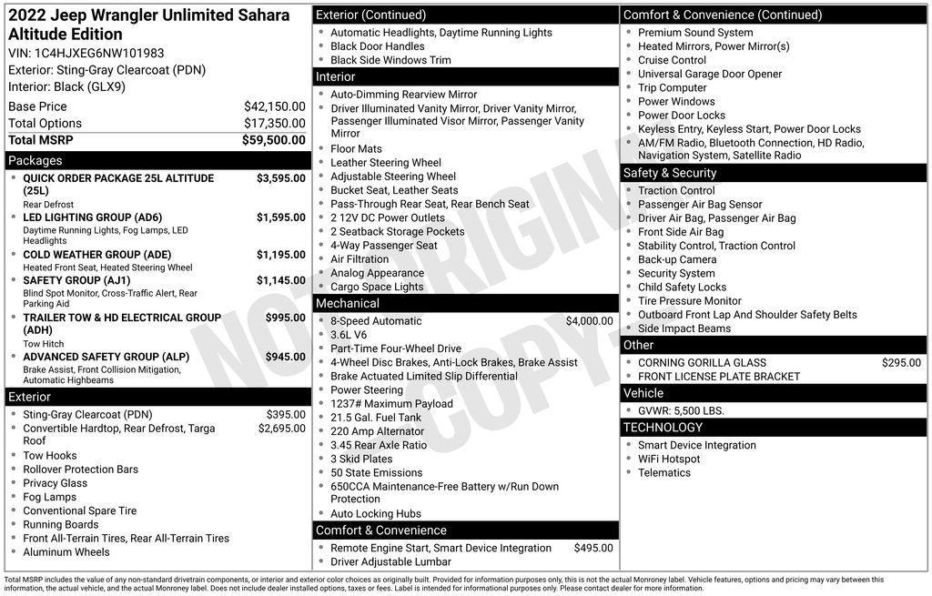 used 2022 Jeep Wrangler Unlimited car, priced at $37,950