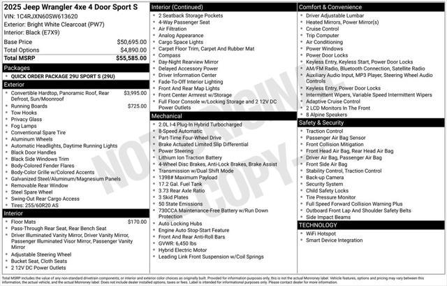 new 2025 Jeep Wrangler 4xe car, priced at $50,902
