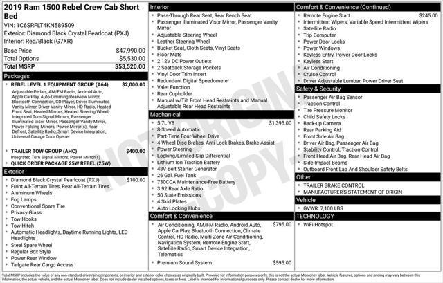 used 2019 Ram 1500 car, priced at $32,445