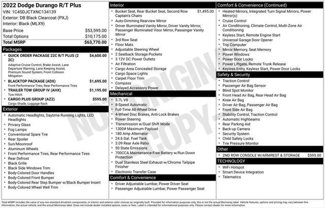 used 2022 Dodge Durango car, priced at $33,715