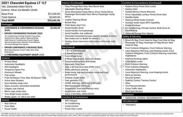 used 2021 Chevrolet Equinox car, priced at $15,253