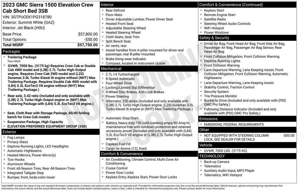 used 2023 GMC Sierra 1500 car, priced at $41,270