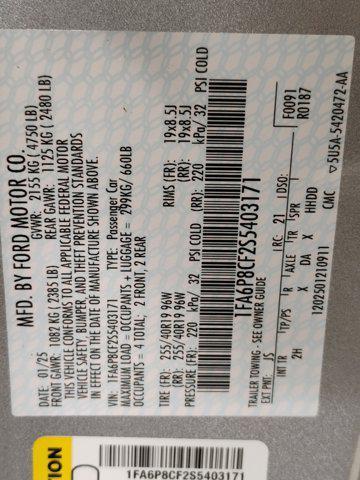 new 2025 Ford Mustang car, priced at $41,444